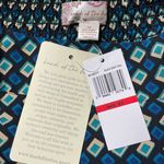 Band Of The Free New Diamond Print Ruffle Mini Skirt Colette Black Teal Size XS Photo 10