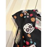 Womens Black Sugar Skull & Floral Print Dress Size S Black Photo 7