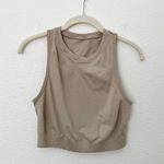Alphalete [] Tan Linen Seamless Stratus Crop Tank Top Crew Neck Workout Size XL Photo 1