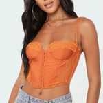 Edikted  Orange Corset Top Photo 0
