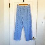 Reformation | Juno Straight Wide-Leg Casual Pants in Tribune Stripe Blue Photo 4