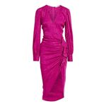 Veronica Beard Weiss Magenta Pink Wrap Silk Blend Jacquard Midi Dress Size 6 NWT Photo 11