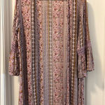 Gypsies & Moondust  Ditsy Boho Floral Kimono Open Front Duster Size Large Photo 0
