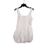 AQUA  White Sleeveless Mini Dress Square Neck Party Cocktail Scalloped‎ Hem Photo 4