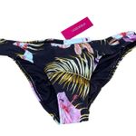 Xhilaration Juniors' Brown Floral Hipster Bikini Bottom - Size Medium - NWT Photo 0