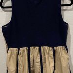 Anthropologie MOTH Darcy Peplum Navy Knit Sleeveless Vest Photo 3