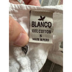 Blanco White 100% Cotton Bandana Tank Top Tie Back Sleeveless‎ Crop Top S Photo 5