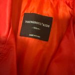 Red Faux Leather Moto Jacket – Tagged Kids 150cm Fits Women’s XS/S Photo 5