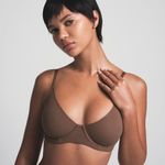 SKIMS  Fits Everybody Unlined Demi Bra Jasper Size 32DD Photo 1