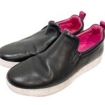 FitFlop  Size 9 RALLY LEATHER COLOR SPECKLE SOLE SLIP ON SNEAKERS BLACK PINK TRIM Photo 0