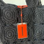 NEW Simon Miller Dress Beep Beep Fringe Black Crochet Halter Maxi Dress Size M Size M Photo 5