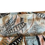 Garnet Hill Gianni BiniCrop Top Sleeveless Square Neck Abstract‎ Leaf Print Multicolor Photo 2