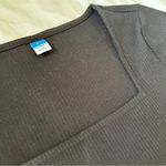 Old Navy  Long-Sleeve Square Neck Rib Knit Bodysuit Black NWT Large Photo 6