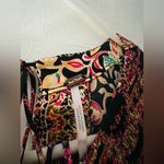 Free People  Stevie Printed Tunic, Black Combo, indie aesthetic ,hippie Med size Photo 8