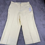 Joie NWT  Wide Leg Cropped Pants‎ High Waist Women XL Yellow Career Minimalist Photo 0