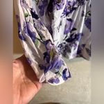 Anthropologie  White Lavender Floral Cotton Crop Top summer lightweight boho Photo 4