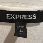 EXPRESS sleeveless top - black white stripes - size large Photo 2