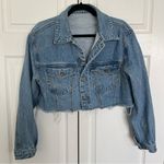 Brandy Melville John Galt Jean Cropped Denim Jacket Size S Photo 0