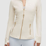 Lululemon  White and Gold Define Jacket Nulu Photo 0