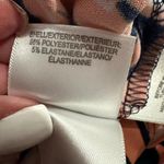 Nine West Sleeveless High Neck Orange Tropical Floral Shift Dress Size 14 Photo 4