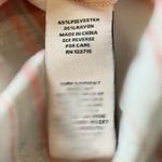 Nanette Lepore  NWT Tangerine Stripe Blouse L Breezy Boho Resort Chic Coastal Photo 8