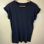 Lululemon  Short Sleeve Tee Shirt Cuffed Sleeve Relaxed‎ Fit Size 10 Black Active Photo 0