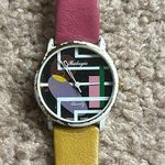 Balagio women’s‎ retro vintage genuine leather pink/yellow adjustable watch Pink Photo 1