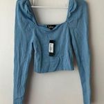 Lulus NWT Blue Long Sleeve Top Size Small Photo 0