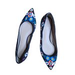 Tory Burch  Rosemont Pansy Floral Embroidered Pointed Toe Flats Size: 9 Photo 6