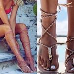 l*space L* by Cocobelle Gili Wrap Gladiator Braid Sandal in Coral & Gold- Sz 8.5 🧡🎀 Photo 1