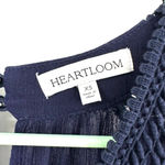 Heartloom  sizs XS blue cold shoulder‎ blouse crochet trim detail v neck Photo 3