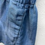 Ann Taylor LOFT Chambray Beach Coquette Minimalist Feminine Womens Romper Sz 0P Blue Photo 5