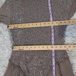 Oleg Cassini 80s 90s Vintage  Couture Formal Beaded Crêpe Dress Beige Size 6 Photo 6