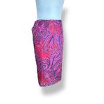 None Pink Purple Paisley Semi-Sheer Oversized Scarf Wrap Shawl Summer Swim Coverup Photo 2