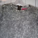 Boohoo  Gray Acid Wash Denim Dress With Distressed Hems Photo 3