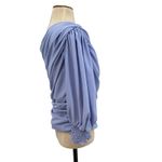 Amanda Uprichard Beckham Top Blouse One Shoulder Ruched Lavender Blue Size Large Photo 6