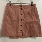 Old Navy  84 Rose Front Button-Down Pocket A-Line Mini Skirt Boho Y2K Cotton‎ Photo 0