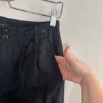 Madewell Womens Black Linen Blend Harlow Wide-Leg Pants Size 0 Photo 8