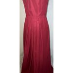 Women’s Wine Red Aline Pleated Chiffon Gown 6 Photo 2