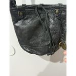 Lucky Brand  Black Leather Crossbody Bag Purse Adjustable Strap‎ Charm W Photo 3