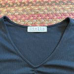Stella Laguna Beach  BLACK RIBBED MODAL RUCHED TEE Photo 1