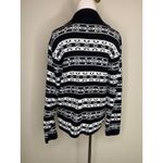 Crystal Kobe Black White Cardigan Fair Isle Sz Medium Photo 1