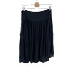 Stella McCartney  Navy Blue Jersey Rope‎ Embroidered Pleated Skirt Size 40 US 4-6 Photo 7