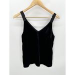 J.Crew  Top Women XXS Black Drapey Velvet V-Neck Sleeveless Camisole Photo 7