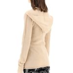 MaxMara SportMax Beige Cashmere Wool Centro Hooded Sweater Small Tan Photo 1