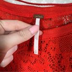 Free People Free‎ People Orange Red Floral Eyelet Not Cold In This Top Photo 3