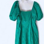 LC Lauren Conrad Lauren Conrad Teal cotton eyelet mini dress with puffy shoulders L Photo 1