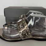 Vince Camuto Sandals Amarilis Metallic Snake Jeweled Studded Toe Loop Size 8 M Photo 0