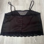Brandy Melville  Black Lace Trim Top Photo 2