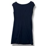 James Perse Navy Cap Sleeve Dress Size 3 US L Cotton Modal Casual Minimalist Photo 2